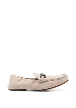 Gucci Horsebit leather loafers - Neutrals