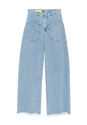 Marques'Almeida patch-pockets frayed jeans - Blue
