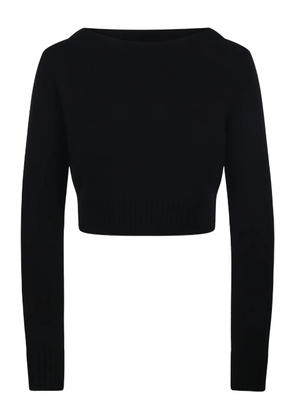 Max Mara boat-neck cropped sweater - Black