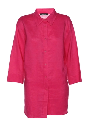 ELENA MIRO` ramie button shirt - Pink