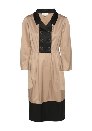Paule Ka long-sleeve midi dress - Neutrals