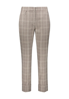 Lorena Antoniazzi check-print trousers - Neutrals
