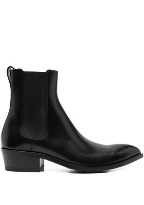 TOM FORD leather pointed-toe chelsea boots - Black