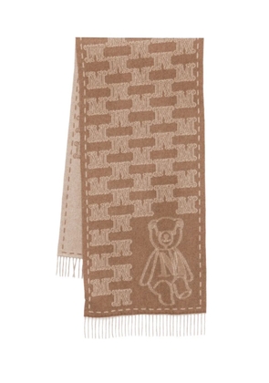 Max Mara teddy-motif cashmere scarf - Neutrals