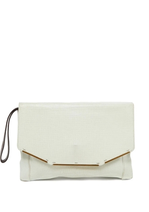 Lanvin Pre-Owned leather clutch bag - White
