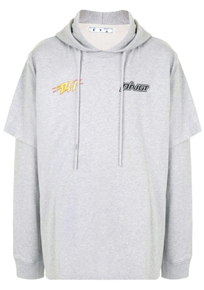 Off-White Pivot cotton hoodie - Grey