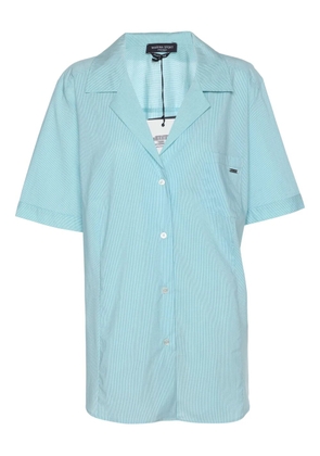 Marina Rinaldi short-sleeved cotton shirt - Blue