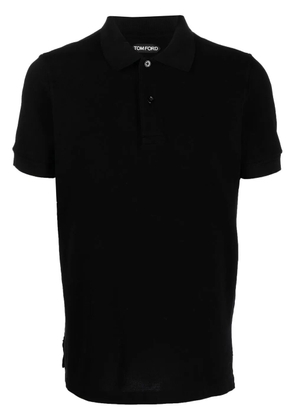 TOM FORD short-sleeved cotton polo shirt - Black