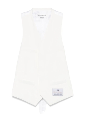 Victoria Beckham logo-patch waistcoat - White