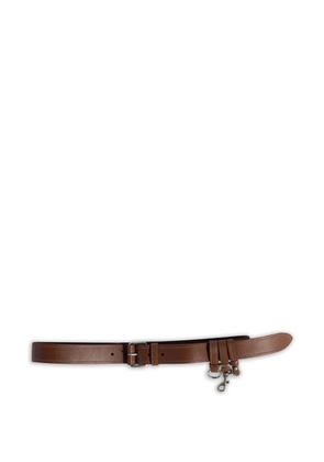 Miu Miu logo-detail leather belt - Brown