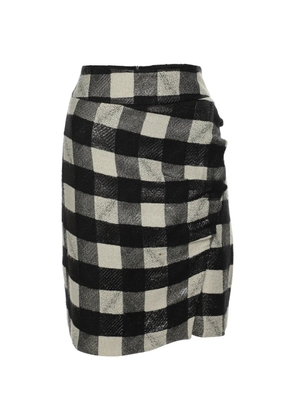 Emporio Armani Pre-Owned checkered mini skirt - Black