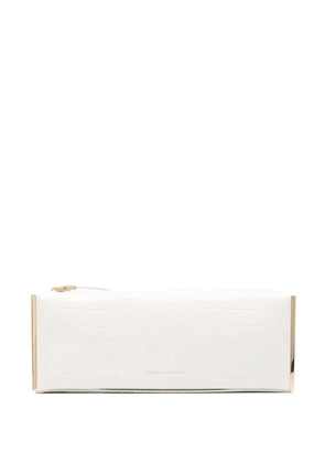 Elisabetta Franchi zip clutch bag - White