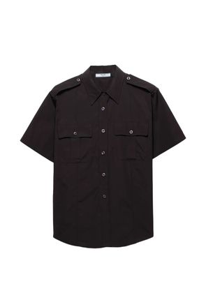 Prada short-sleeved poplin shirt - Black