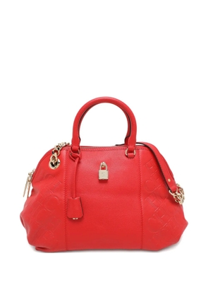 Carolina Herrera Vintage Dahlia leather satchel - Red
