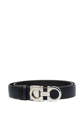 Ferragamo Gancini-buckle leather belt - Blue