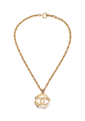 CHANEL Pre-Owned logo chain necklace - Gold