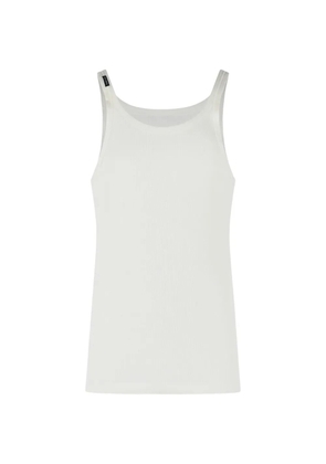Dolce & Gabbana ribbed logo-label tank top - Grey