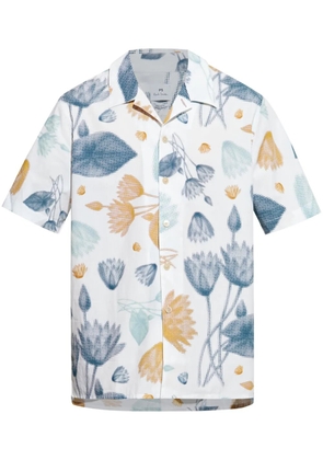 PS Paul Smith Half Tone Floral shirt - White