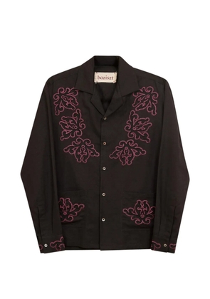 Baziszt embroidered pocket shirt - Black