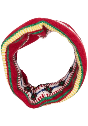 Kenzo intarsia-knit collar scarf - Red