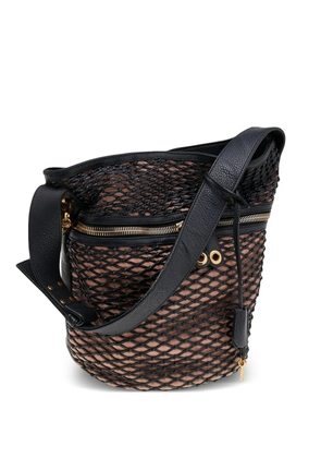 Alexander McQueen Pre-Owned mesh-net bucket bag - Black