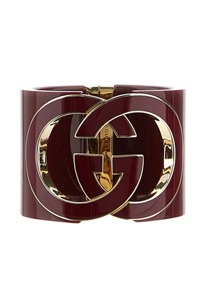 Gucci interlocking-G cut-out bangle - Red
