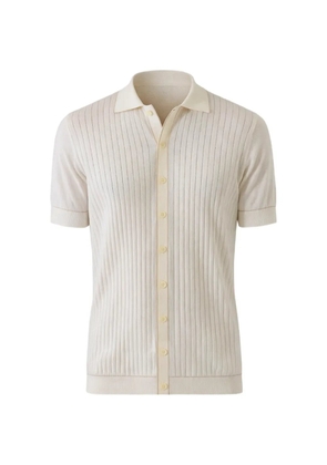 PATRICK ASSARAF short-sleeve knitted shirt - Neutrals