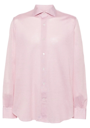 Mazzarelli spread-collar cotton shirt - Pink