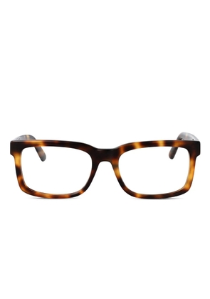 GCDS logo-plaque rectangle-frame glasses - Brown