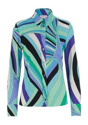 PUCCI Iride-print shirt - Blue