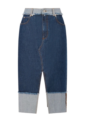 Marni frayed denim midi skirt - Blue