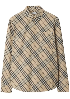Burberry checked shirt - Neutrals