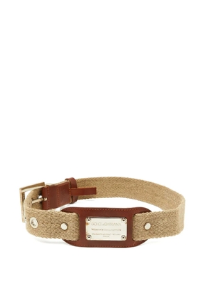 Dolce & Gabbana Pre-Owned canvas belt - Neutrals