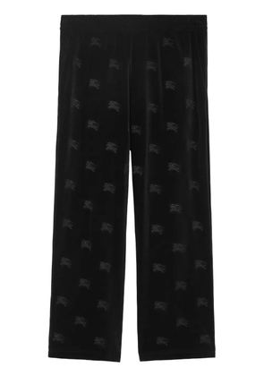Burberry EKD velvet jogging pants - Black