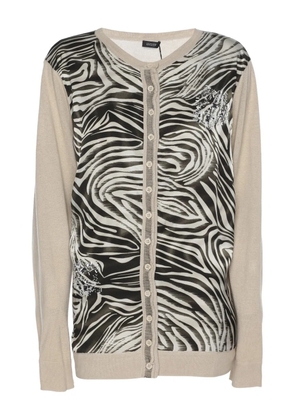 BASLER long-sleeve crystal-embellished cardigan - Neutrals