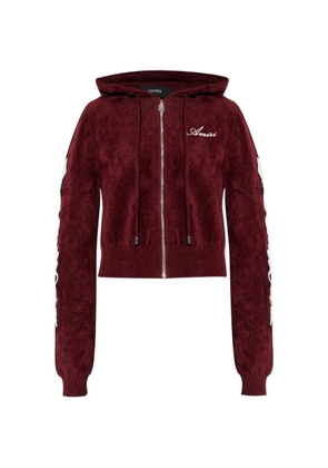 AMIRI logo-embroidered zip-up hoodie