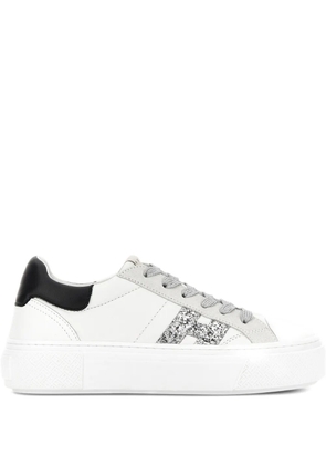 Hogan Crosswind glitter-logo sneakers - White
