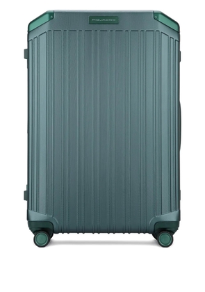 PIQUADRO 4 wheel ribbed trolley - Green