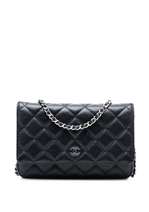 CHANEL Pre-Owned 2020 CC Quilted Caviar Wallet on Chain crossbody bag - Black