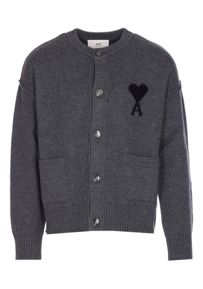 AMI Paris Ami De Coeur button-up cardigan - Grey