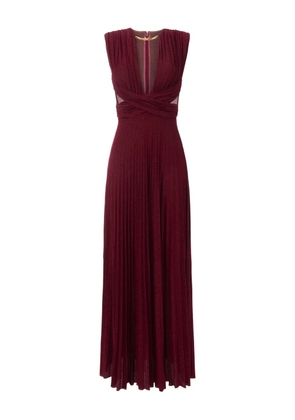 Elisabetta Franchi pleated gown - Red