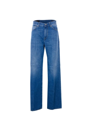 DONDUP five-pockets patch-logo jeans - Blue