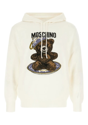 Moschino teddy-print hooded sweater - Neutrals
