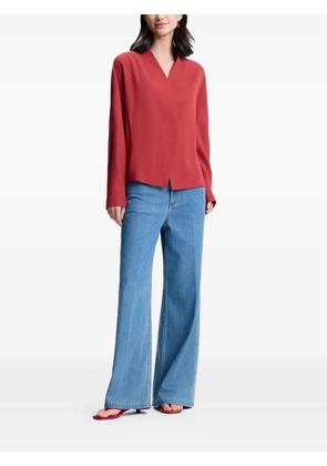 Shanghai Tang wrap belted jacket - Red