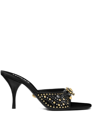 Versace 85mm La Medusa embellished leather mules - Black
