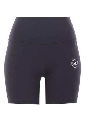 adidas by Stella McCartney logo-embellished high-waisted shorts - Black