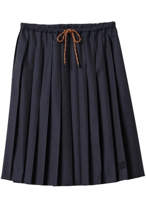 Miu Miu pleated midi skirt - Blue