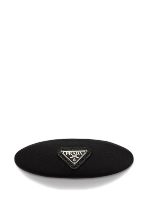 Prada triangle-logo hair clip - Black