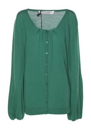 Marina Rinaldi button cashmere knit top - Green