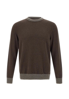 Peserico ribbed crew-neck sweater - Brown